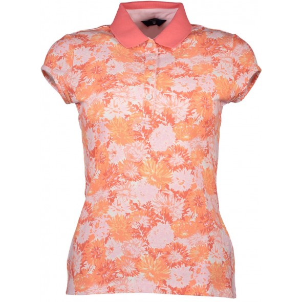 Polo majica Gant - oranžna z vzorcem