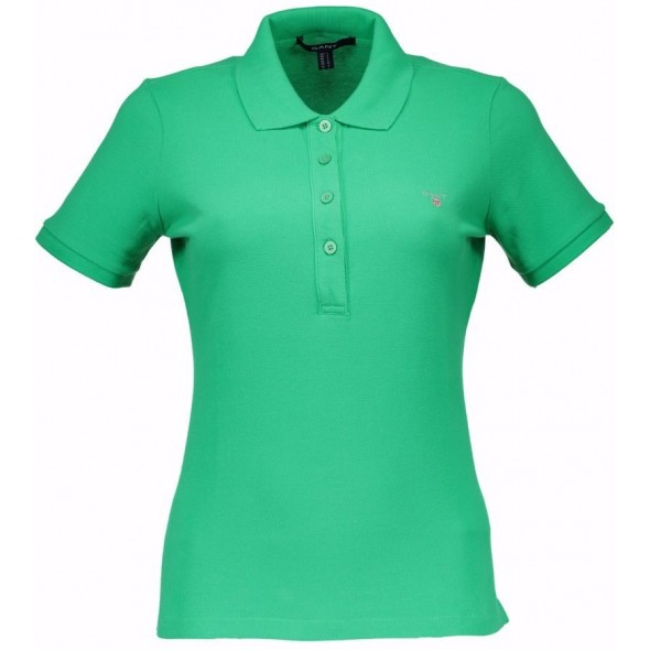Polo majica Gant - zelena, zeleni gumbi