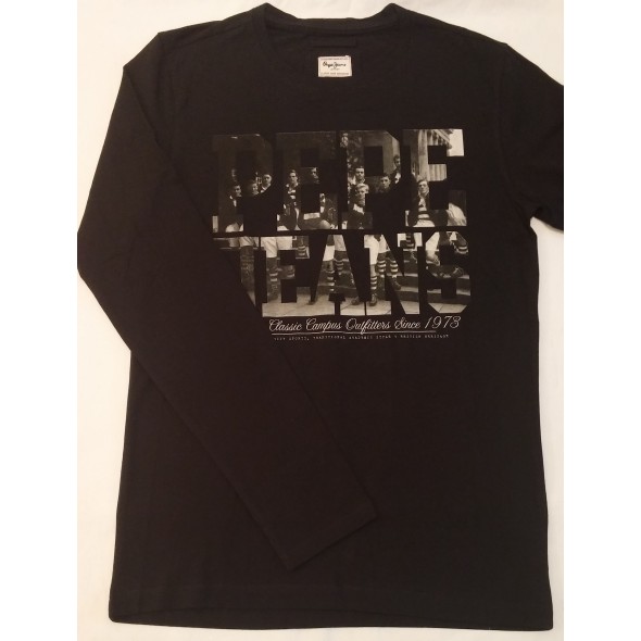 Majica z dolgimi rokavi Pepe Jeans - črna 'Campus Outfit'