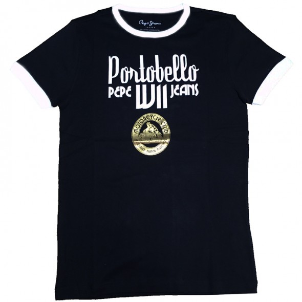 Majica s kratkimi rokavi Pepe Jeans - črna Portobello