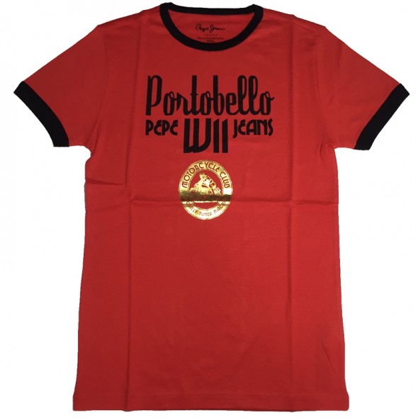 Majica s kratkimi rokavi Pepe Jeans - rdeča Portobello